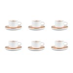 BJORN Tasse 20cl et soucoupe Ø15cm OXYGEN - 12 pièces - Rose poudre