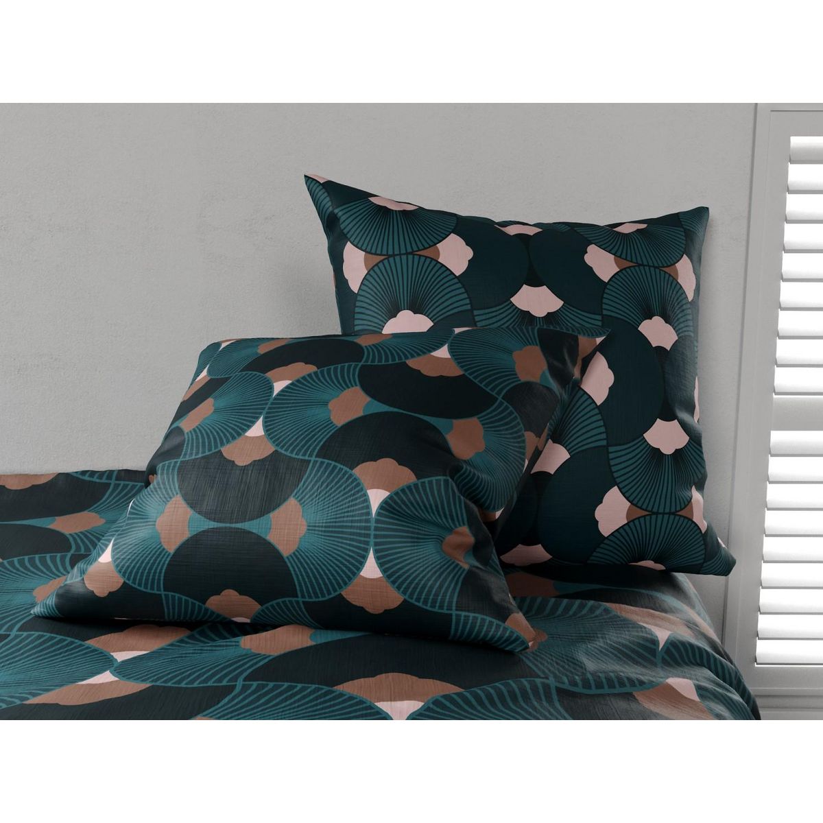 ATELIER DU COTON Parure housse de couette 100% coton 57 fils greek