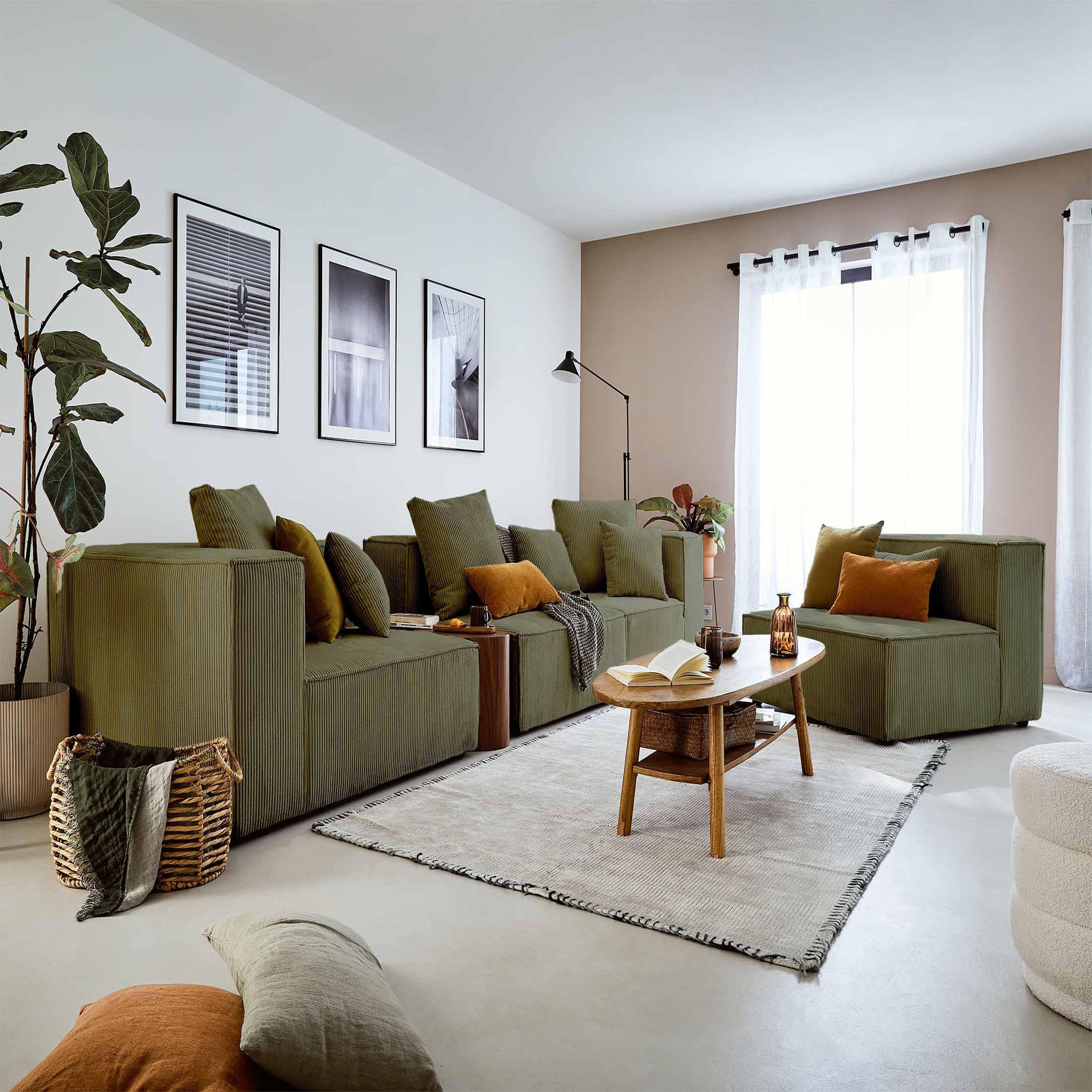 Voir la diapositive 4 : LISA DESIGN Colombine - module d'assise - en velours côtelé