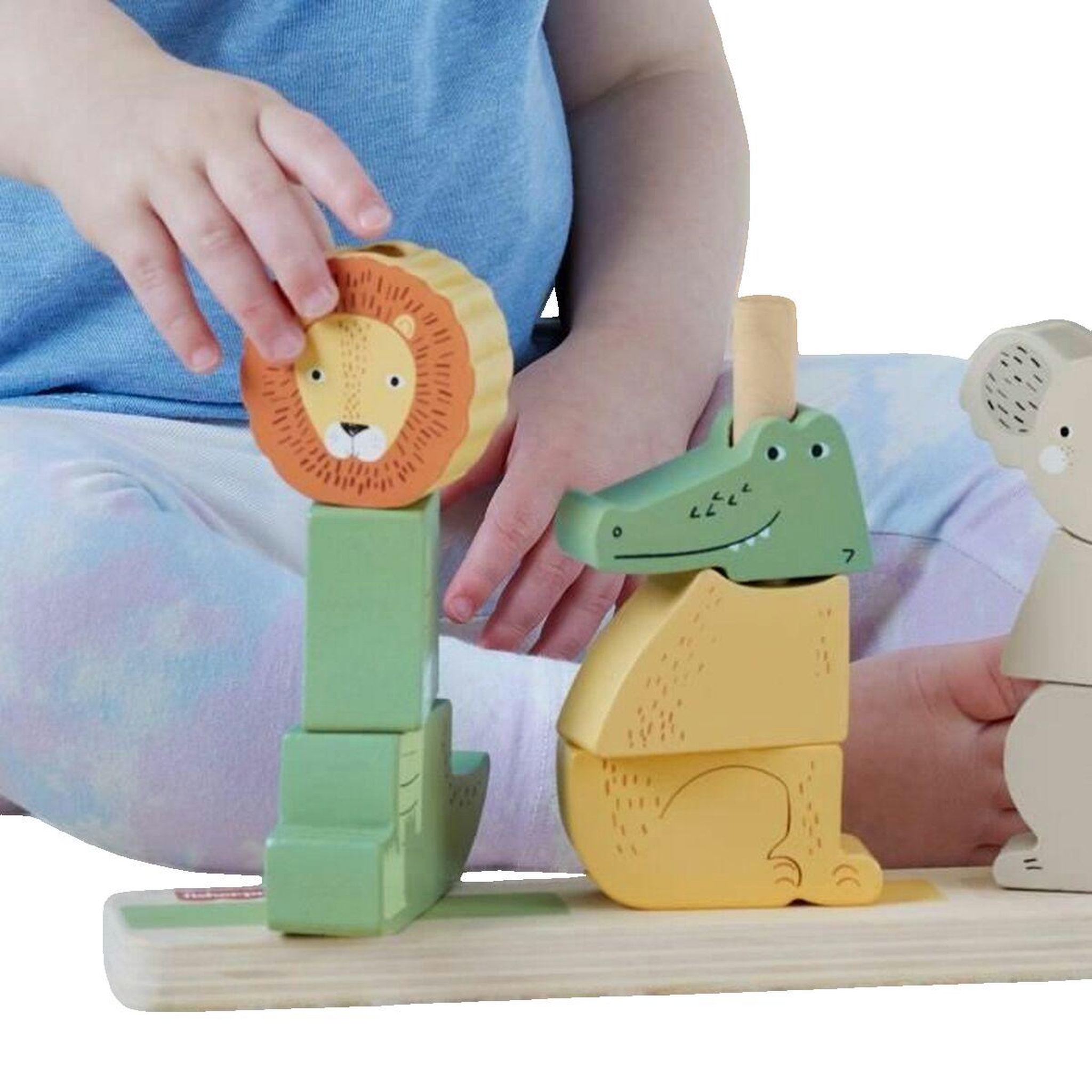 Voir la diapositive 3 : Fischer Jeu d'éveil fischer Animaux en Bois à Empiler et Trier