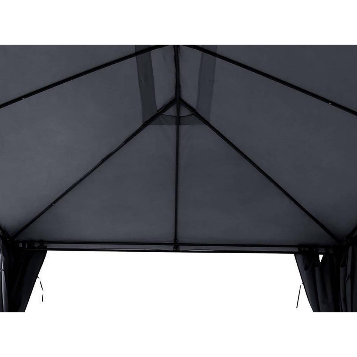 HESPERIDE Tonnelle de jardin Santorini 3 x 4 m Ardoise - Hespéride