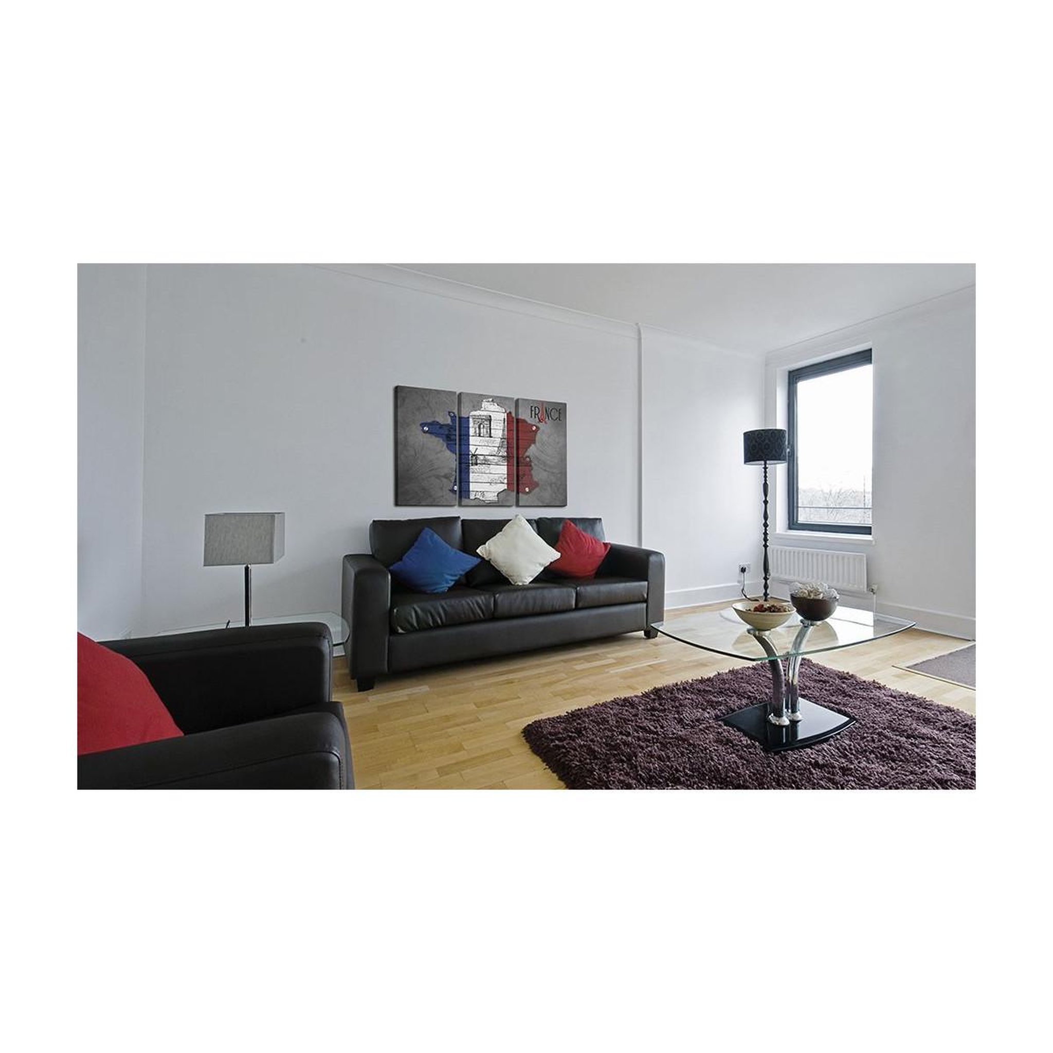 Voir la diapositive 2 : Paris Prix Tableau imprimé 3 panneaux  symboles de la france