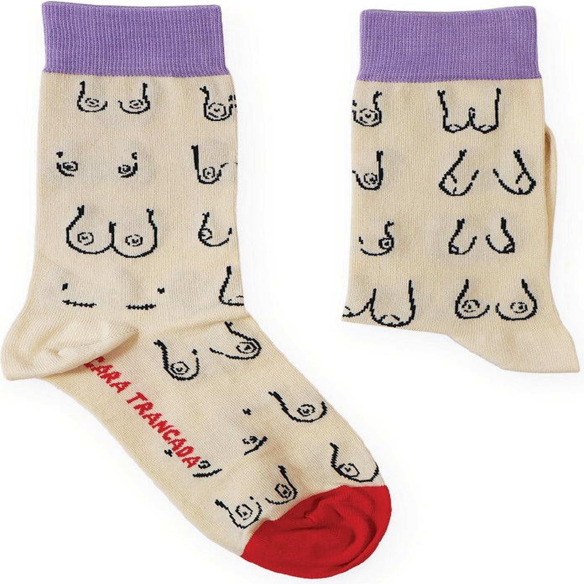 Voir la diapositive 5 : SOCK AFFAIRS Chaussettes coton bio poitrines, cara trancada