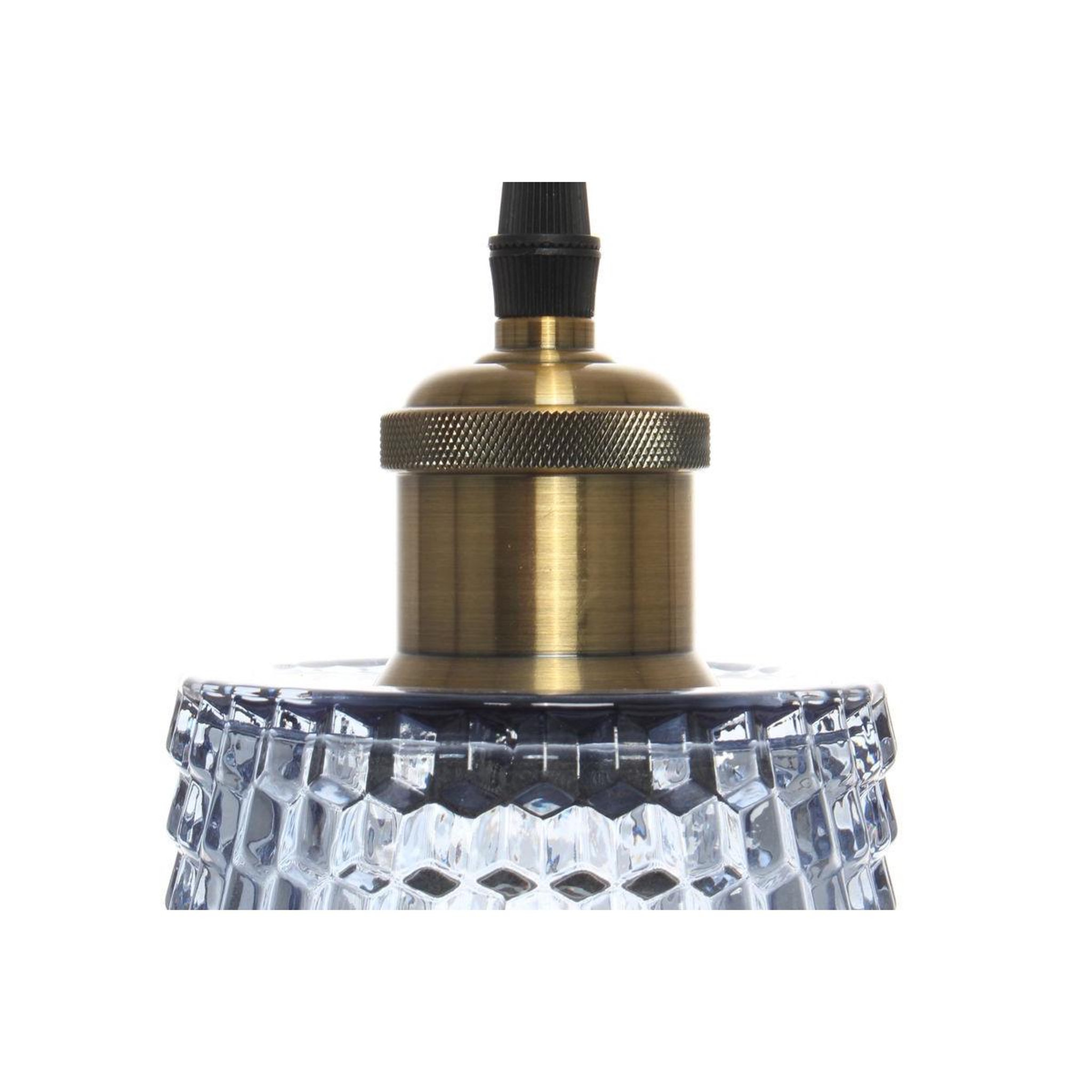 Voir la diapositive 3 : Paris Prix Lampe suspension en verre  rosi  35cm bleu