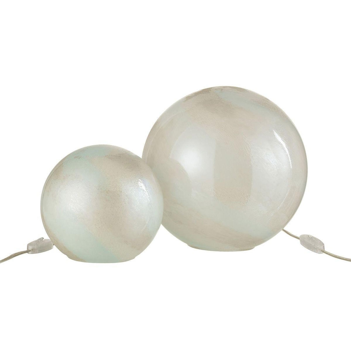 Paris Prix Lampe à Poser Ronde  Pearl  29cm Blanc