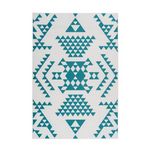 Paris Prix Tapis Ethnique à Poils Courts  Esperanto VI  Turquoise. Coloris disponibles : Bleu