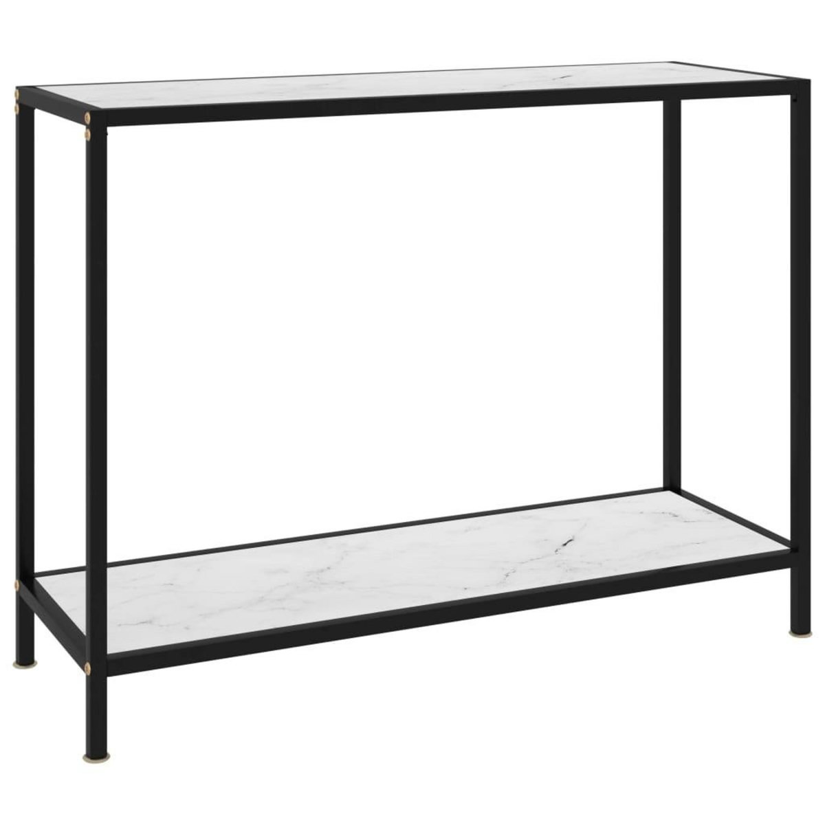 VIDAXL Table console Blanc 100x35x75 cm Verre trempe
