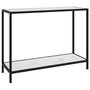 Voir la diapositive 1 : VIDAXL Table console Blanc 100x35x75 cm Verre trempe