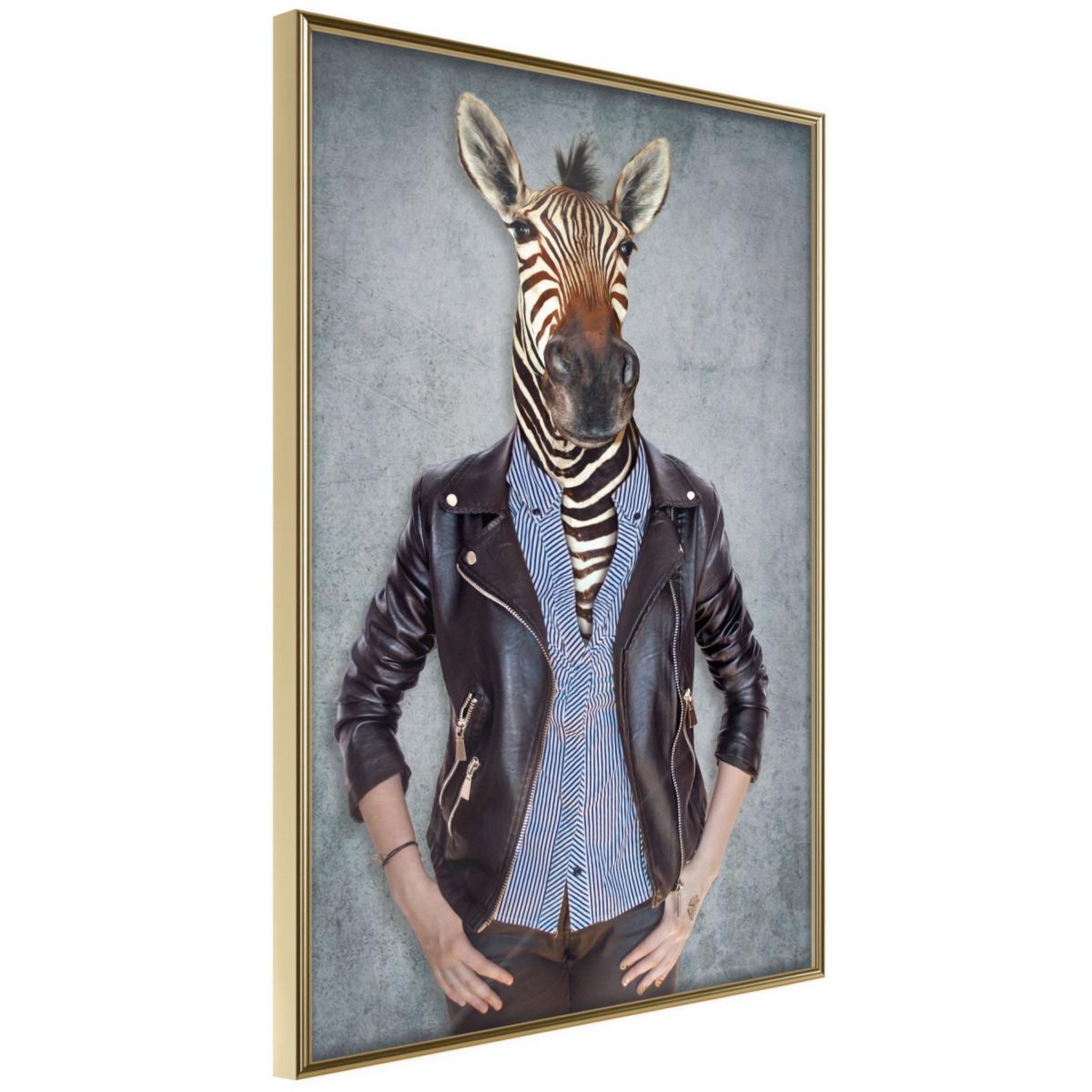 Paris Prix Affiche murale encadrée  animal alter ego zebra