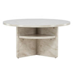 Paris Prix Table Basse Effet Marbre  Alesund   85cm Beige