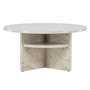 Voir la diapositive 1 : Paris Prix Table Basse Effet Marbre  Alesund   85cm Beige