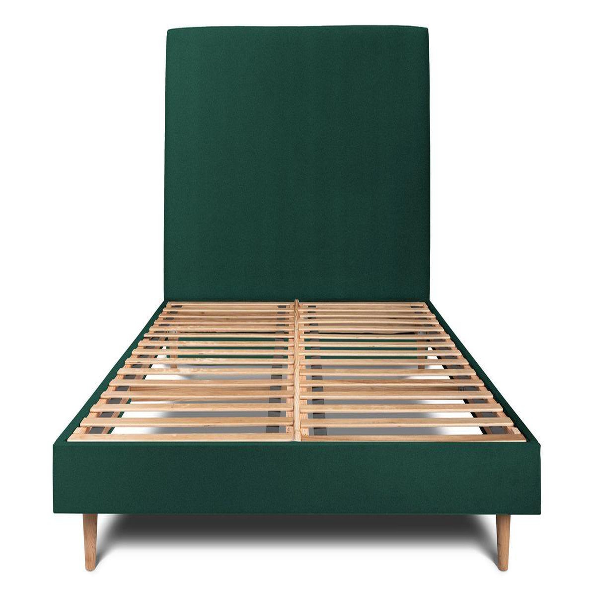 Voir la diapositive 1 : Sommeil de Plomb Lit avec tête de lit tapissier velours et sommier kit - Hauteur totale : 29cm