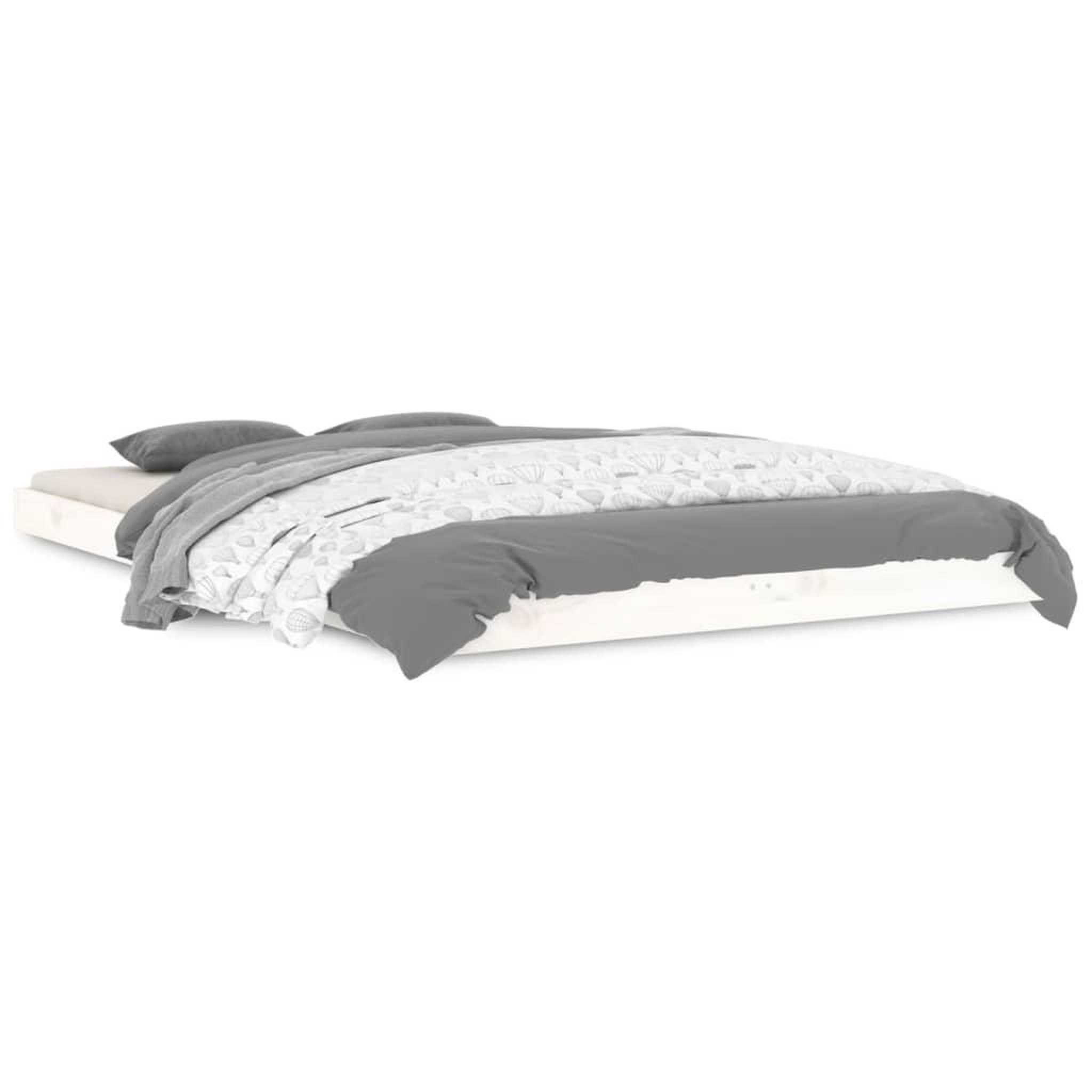 Voir la diapositive 2 : VIDAXL Cadre de lit sans matelas blanc 120x190 cm bois de pin massif