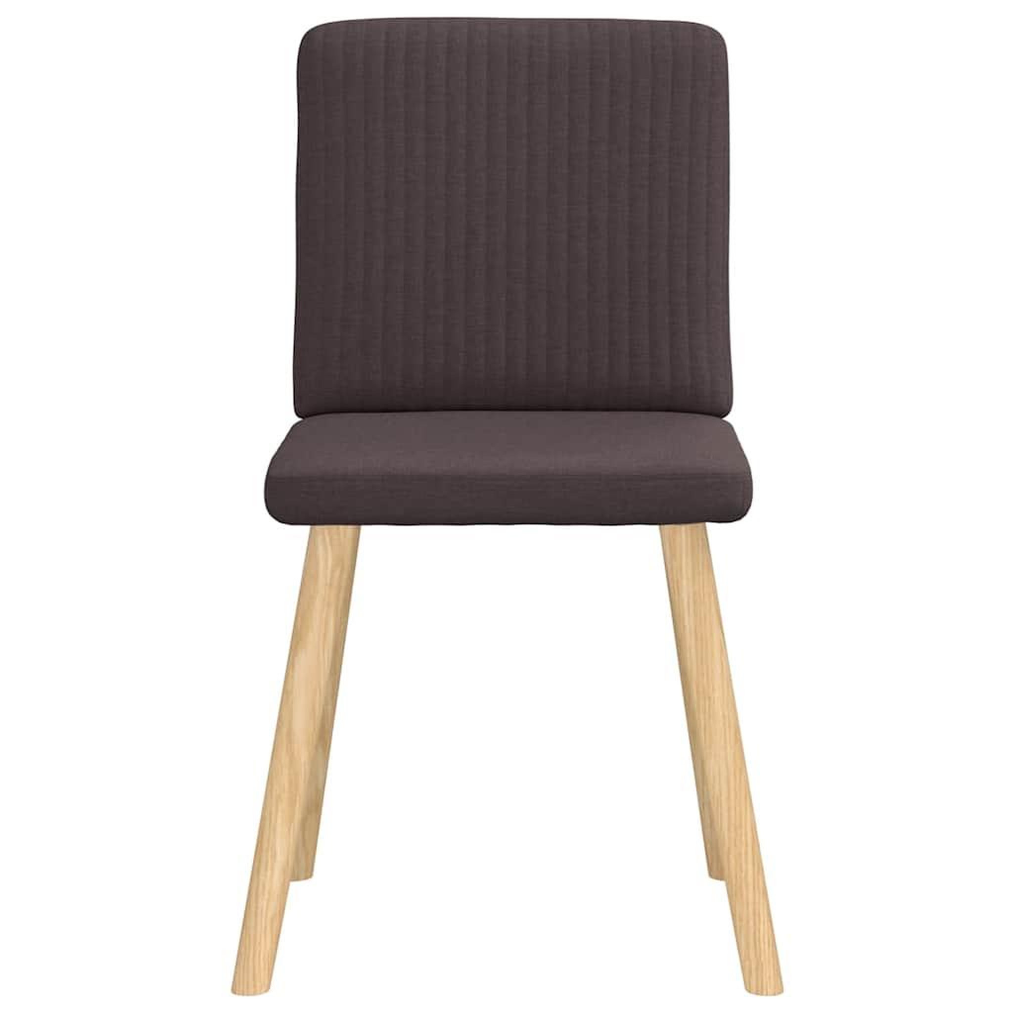 Voir la diapositive 4 : VIDAXL Chaises a manger lot de 2 marron fonce tissu