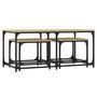 Voir la diapositive 2 : VIDAXL Tables basses gigognes 3 pcs chene sonoma bois d'ingenierie