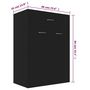Voir la diapositive 6 : VIDAXL Armoire a chaussures Noir 60x35x84 cm Bois d'ingenierie