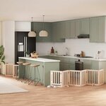 VIDAXL Barriere pour chien porte pliable 12 panneaux bois de peuplier