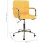 Voir la diapositive 6 : VIDAXL Chaise pivotante de bureau Jaune moutarde Tissu