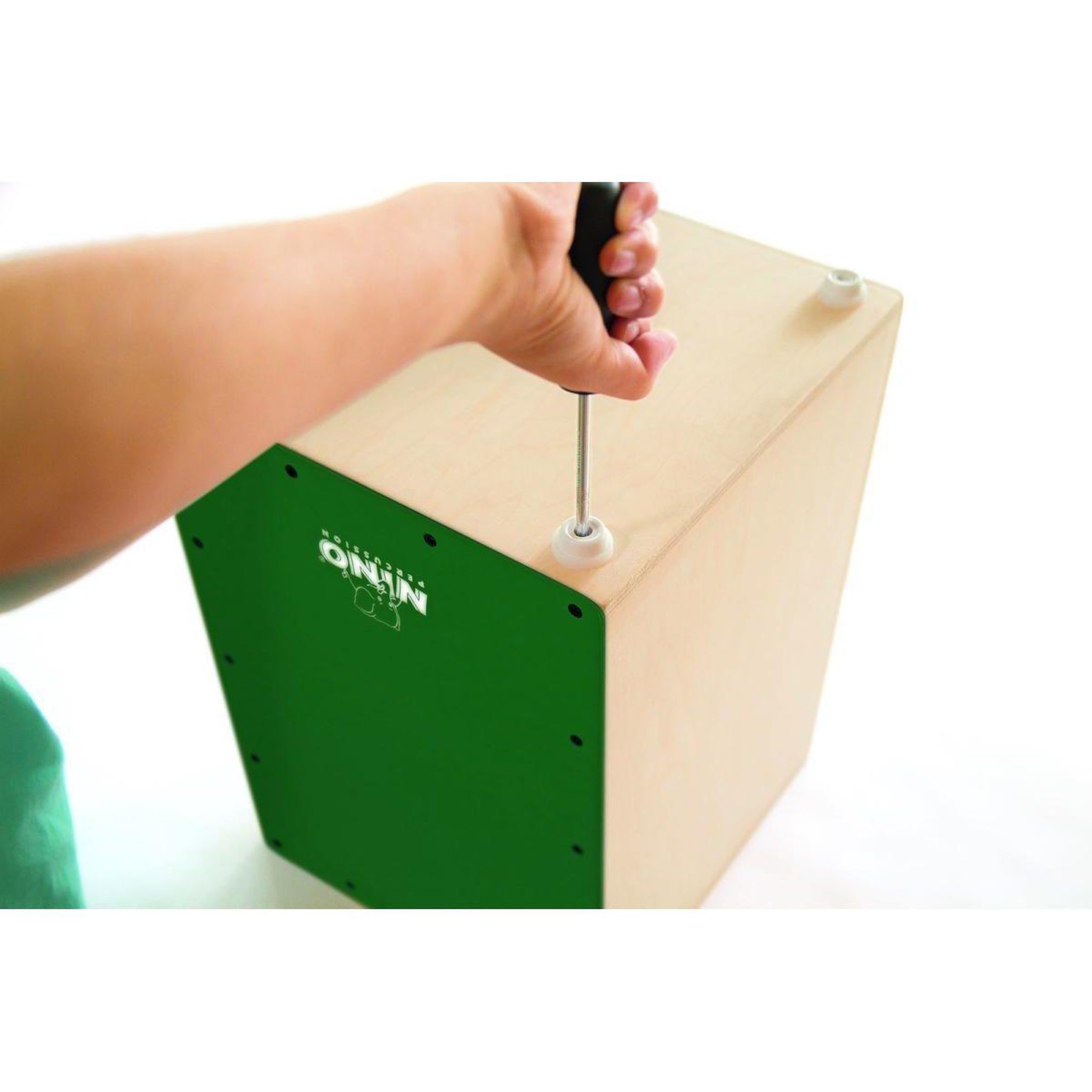 Voir la diapositive 4 : NINO PERCUSSION Kit de fabrication de cajon - façade ardoise
