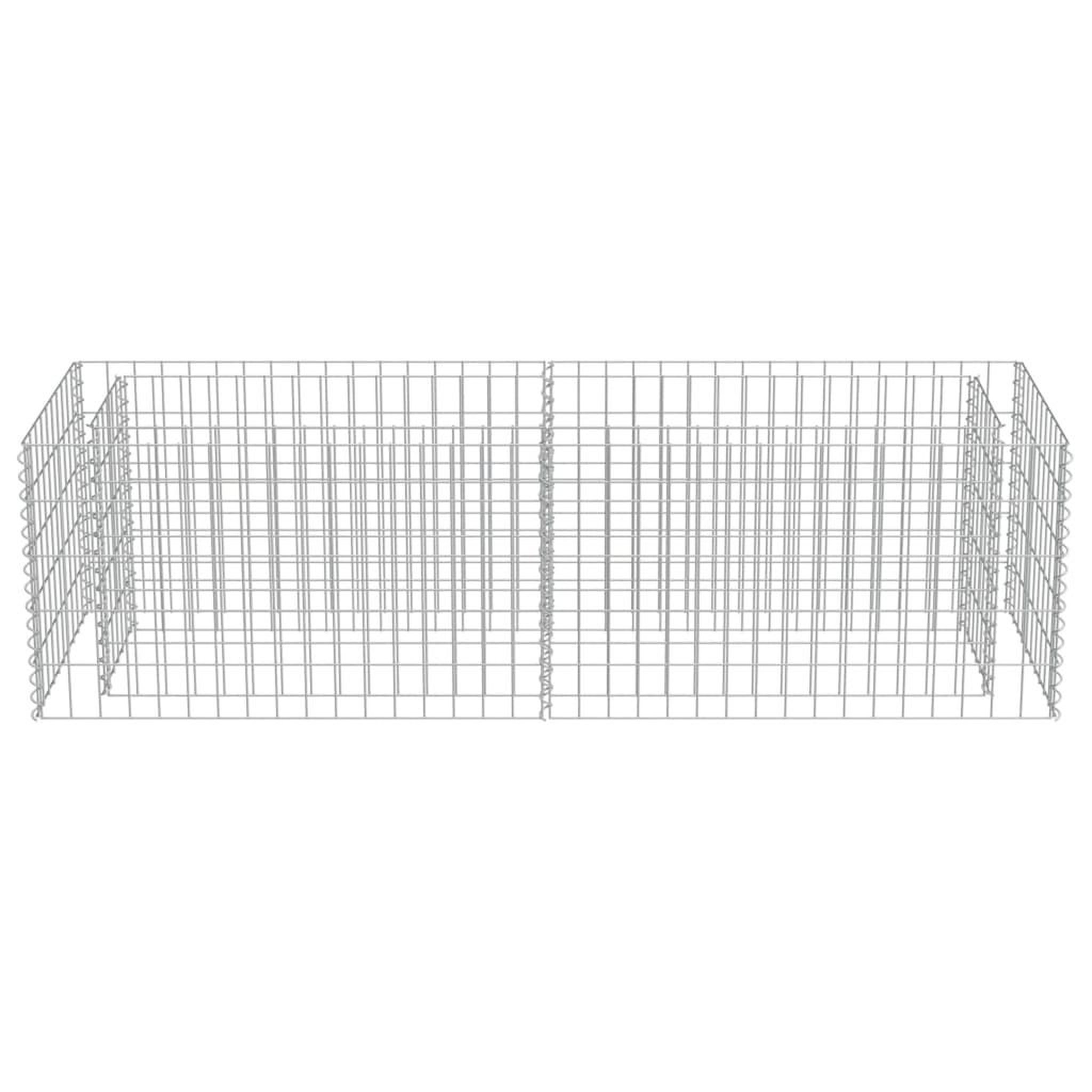 Voir la diapositive 5 : VIDAXL Lit sureleve a gabion Acier galvanise 180x50x50 cm