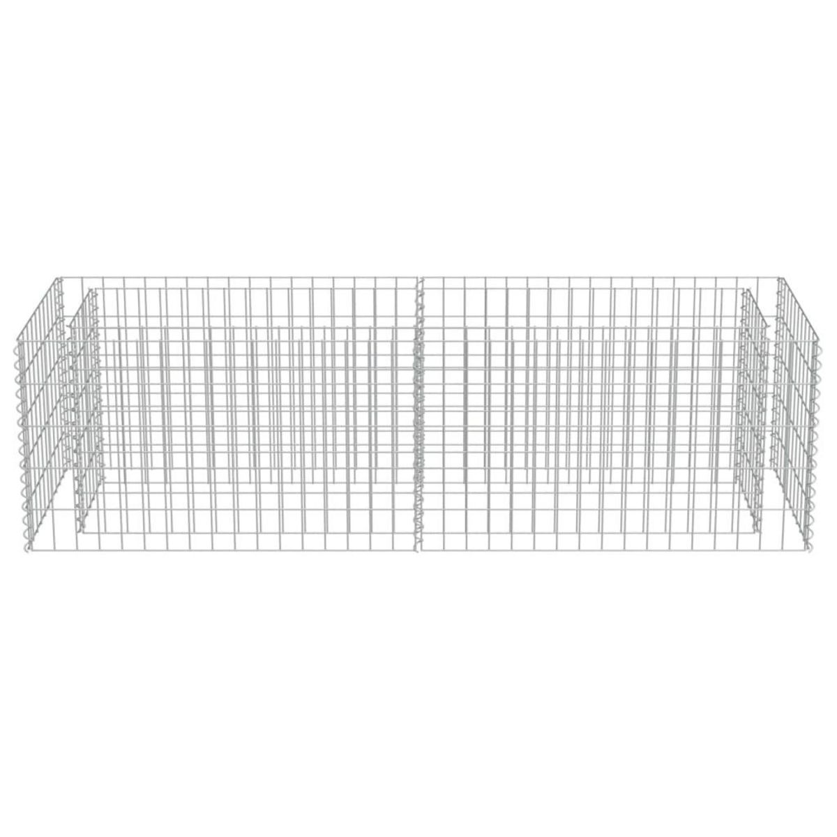 VIDAXL Lit sureleve a gabion Acier galvanise 180x50x50 cm