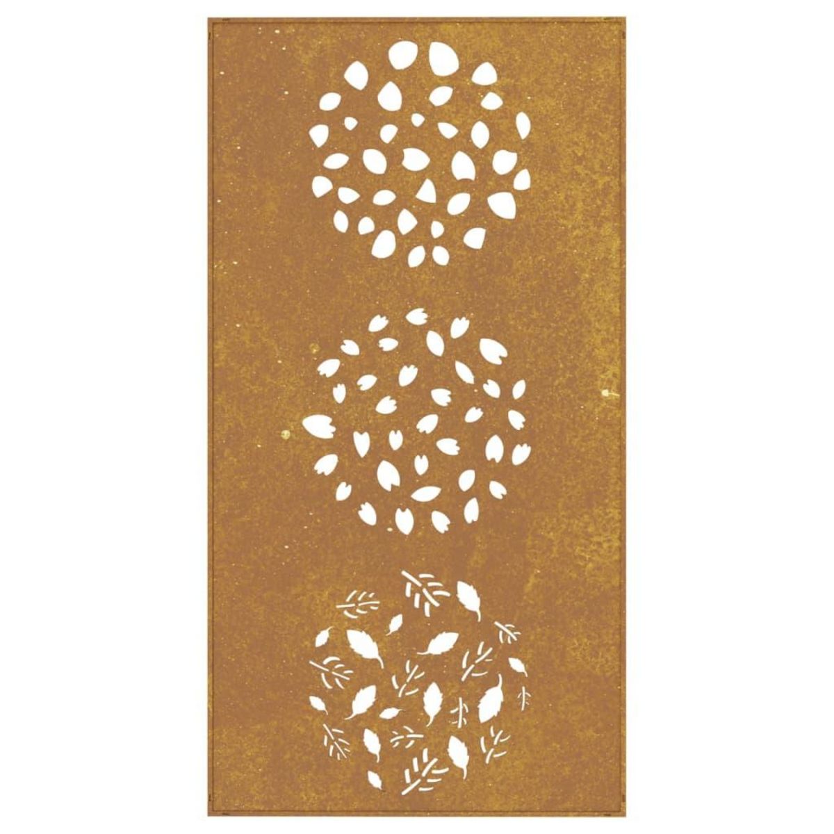 VIDAXL Decoration murale jardin 105x55 cm acier corten design feuille