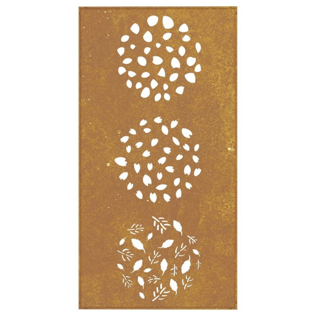 VIDAXL Decoration murale jardin 105x55 cm acier corten design feuille