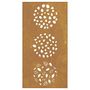 Voir la diapositive 5 : VIDAXL Decoration murale jardin 105x55 cm acier corten design feuille