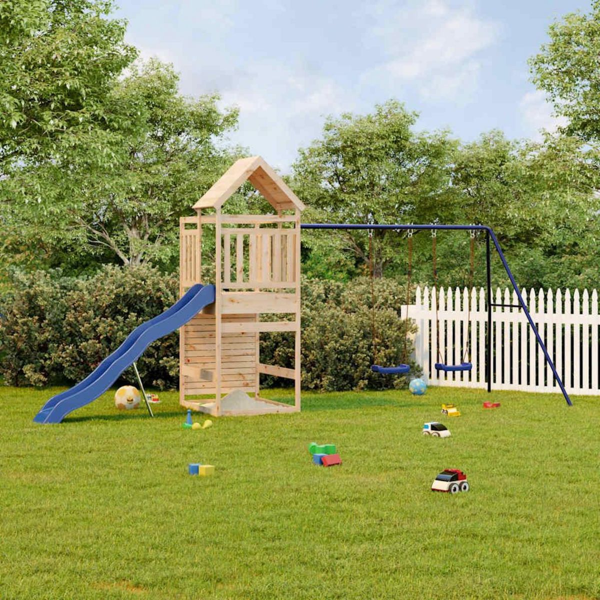VIDAXL Aire de jeux d'exterieur bois de pin massif