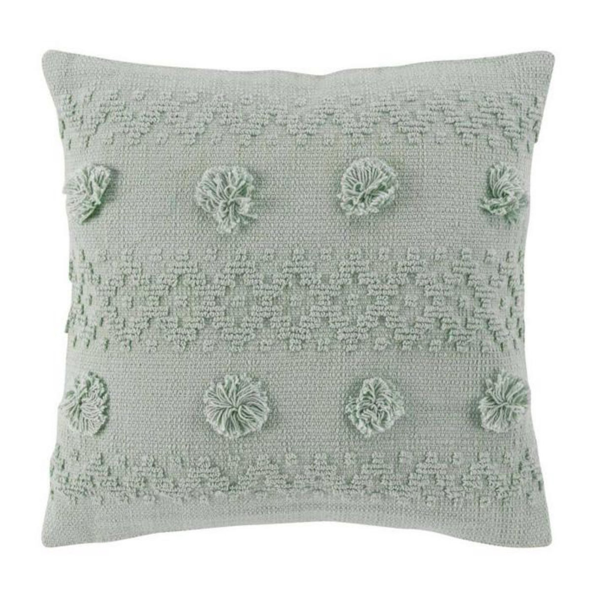 Paris Prix Coussin Déco à Pompons  Alenia  40x40cm Menthe
