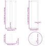 Voir la diapositive 6 : VIDAXL Pieds de table de bar forme de T 2 pcs noir 50x35x(110-111) cm