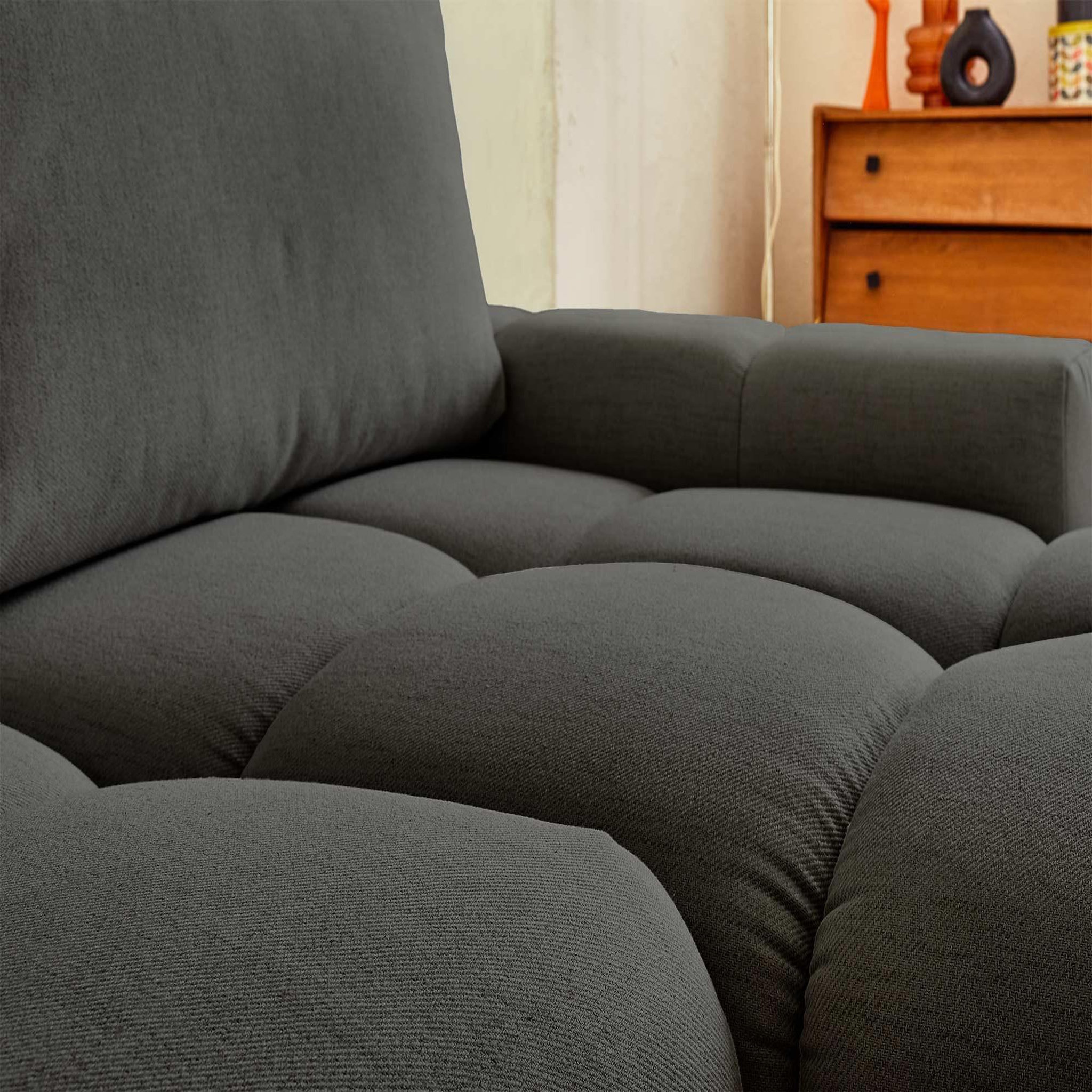 Voir la diapositive 4 : LISA DESIGN Crocus - canapé d'angle réversible - 4 places - convertible avec coffre - en tissu