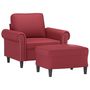 Voir la diapositive 3 : VIDAXL Fauteuil avec repose-pied Rouge bordeaux 60 cm Similicuir