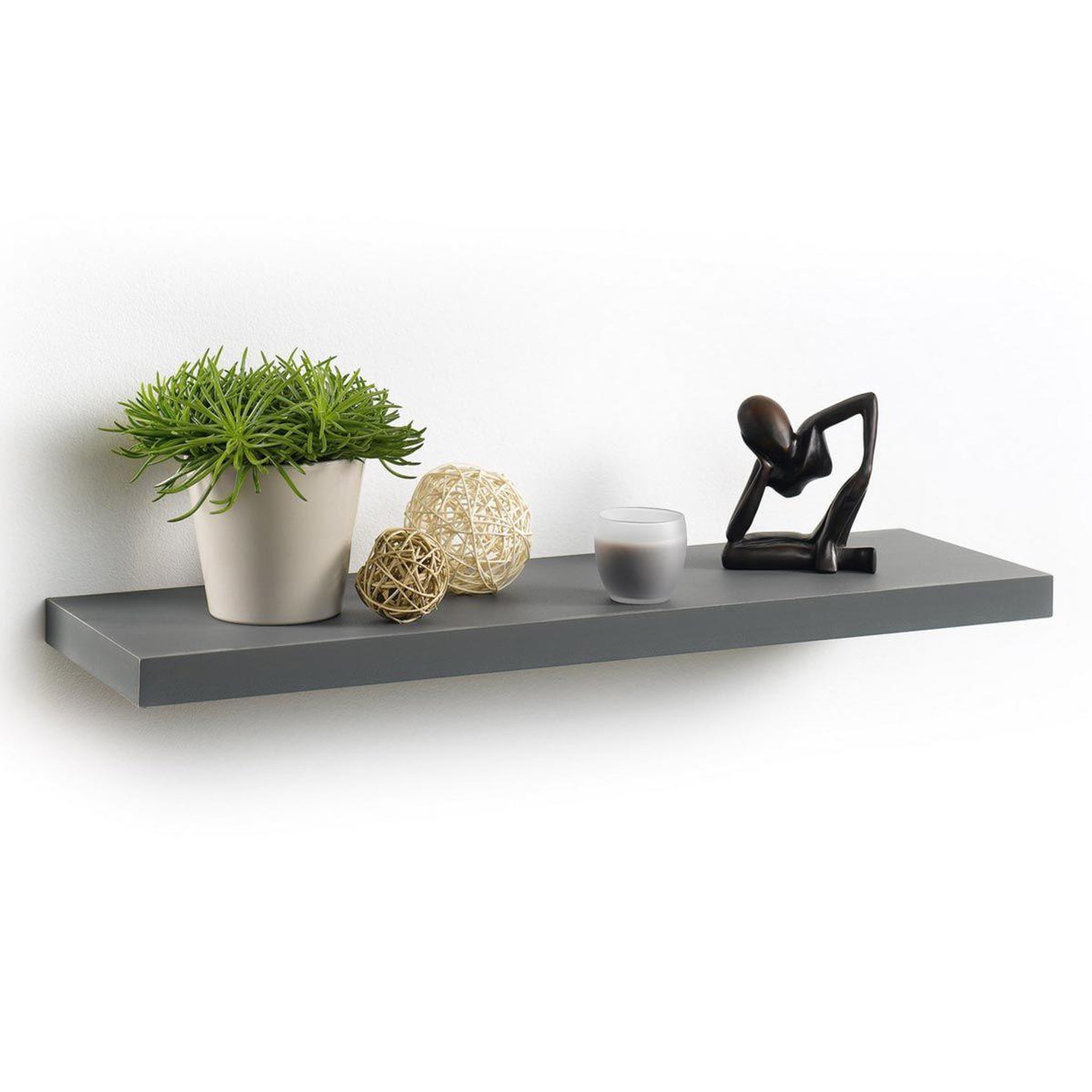 HOMEA Étagère murale design  flottante  75cm anthracite