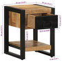 Voir la diapositive 6 : VIDAXL Table de chevet 35x34x45 cm bois de manguier massif brut