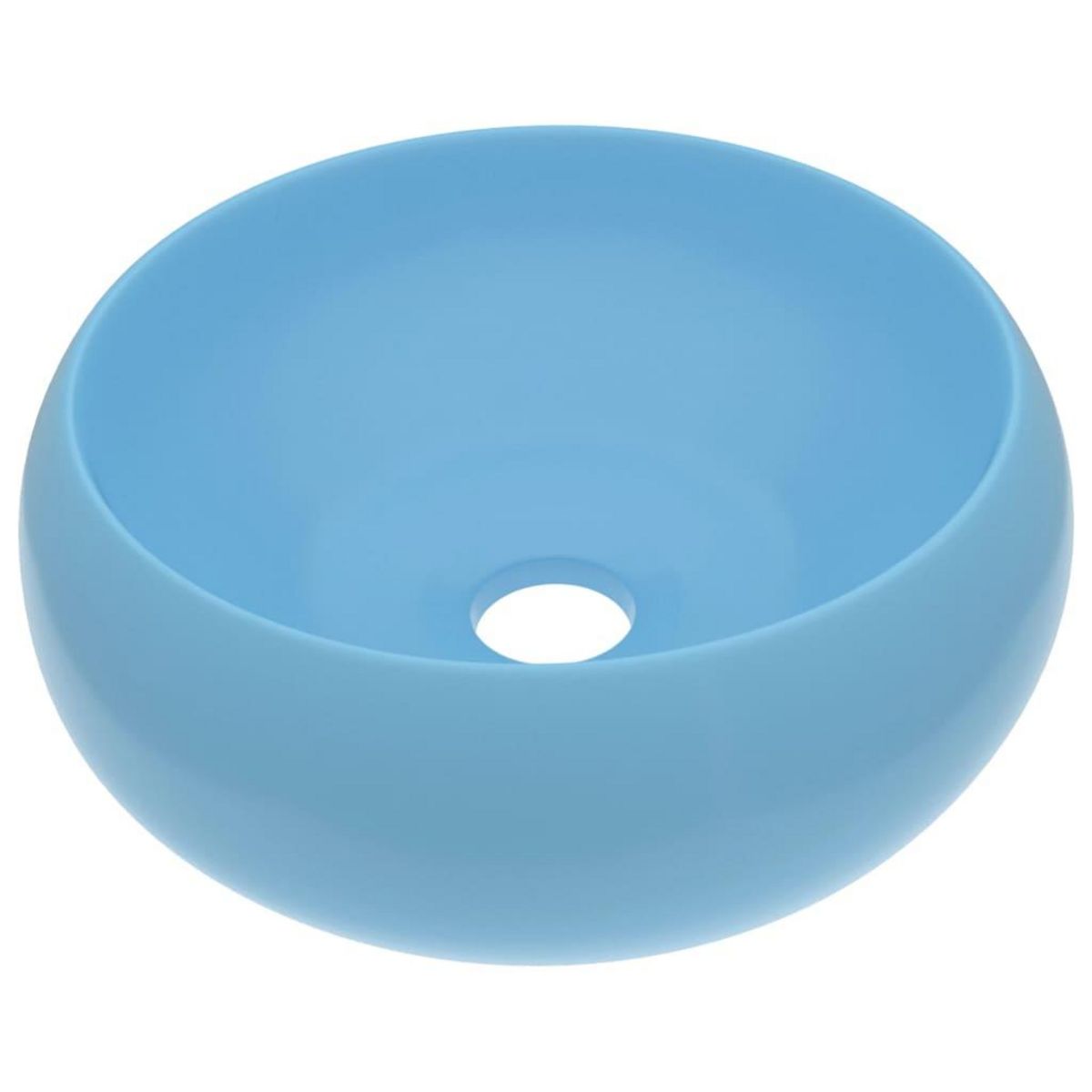 VIDAXL Lavabo rond de luxe Bleu clair mat 40x15 cm Ceramique