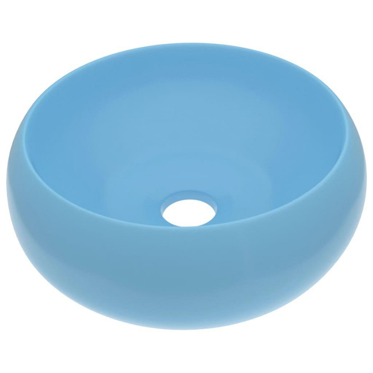 VIDAXL Lavabo rond de luxe Bleu clair mat 40x15 cm Ceramique