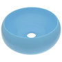 Voir la diapositive 2 : VIDAXL Lavabo rond de luxe Bleu clair mat 40x15 cm Ceramique