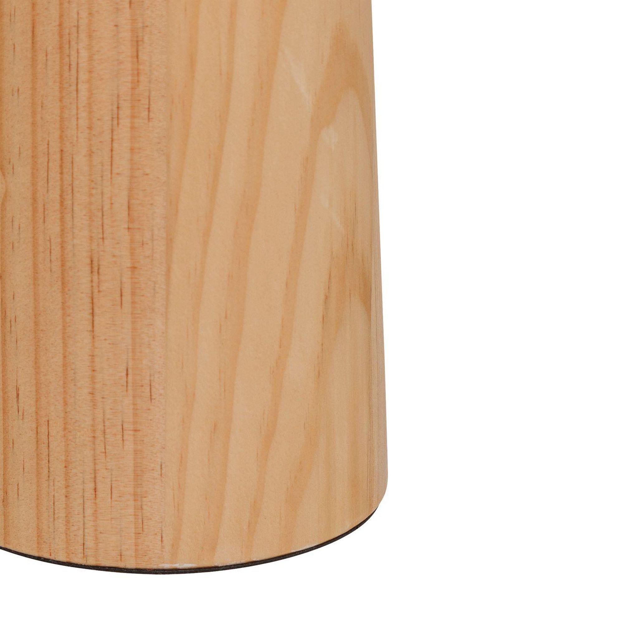 Voir la diapositive 4 : ATMOSPHERA Lampe champignon en bois et acier pola - beige