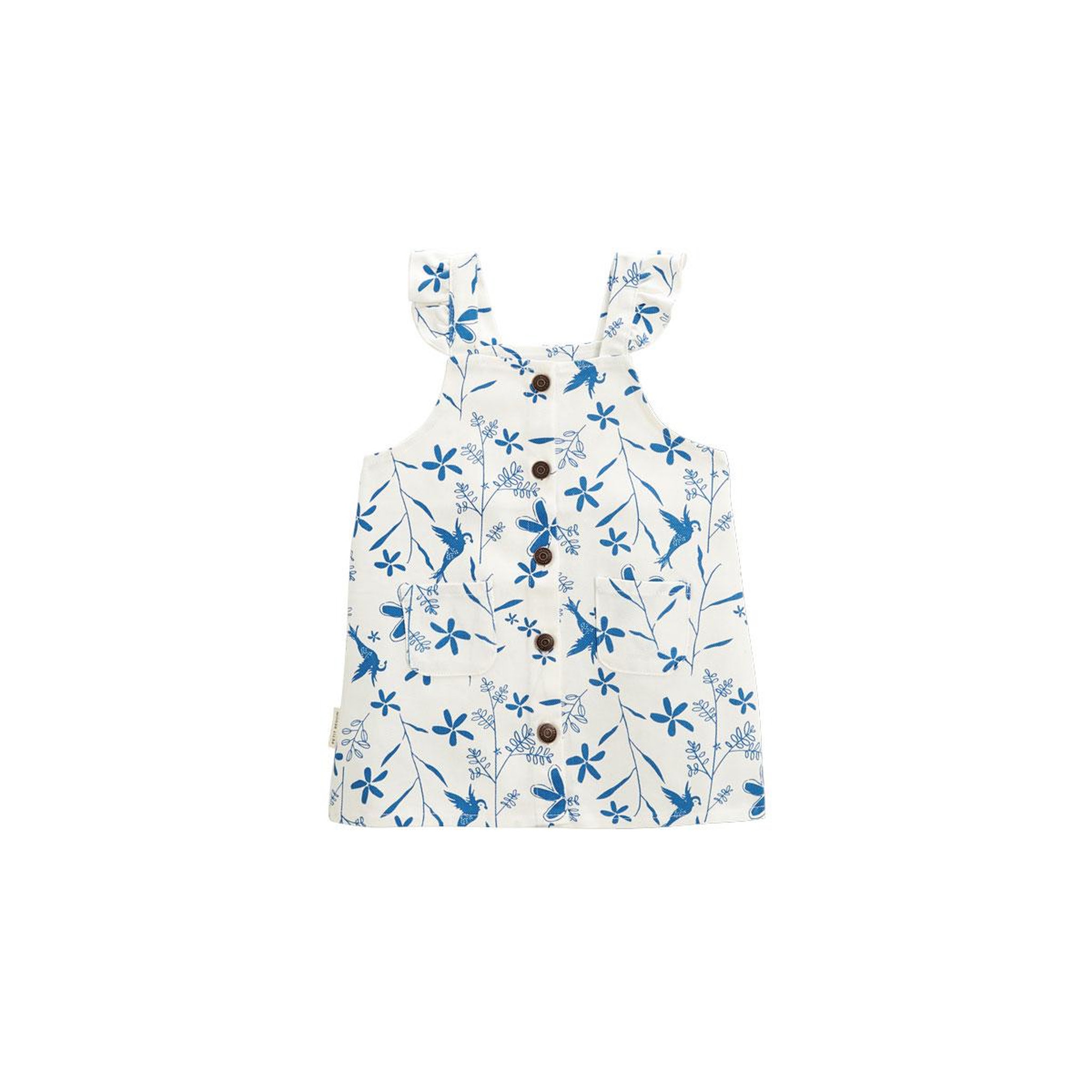 Voir la diapositive 1 : Petit Béguin Robe bébé en jean écrue Océan d'amour