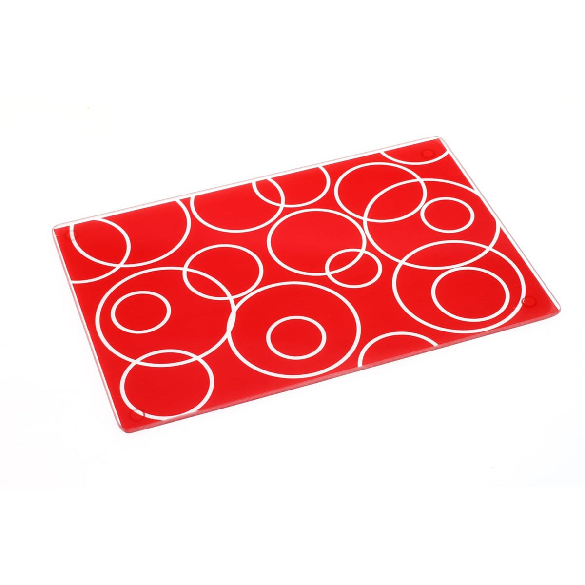 SECRET DE GOURMET Planche à découper en verre Rouge 30 x 40 cm