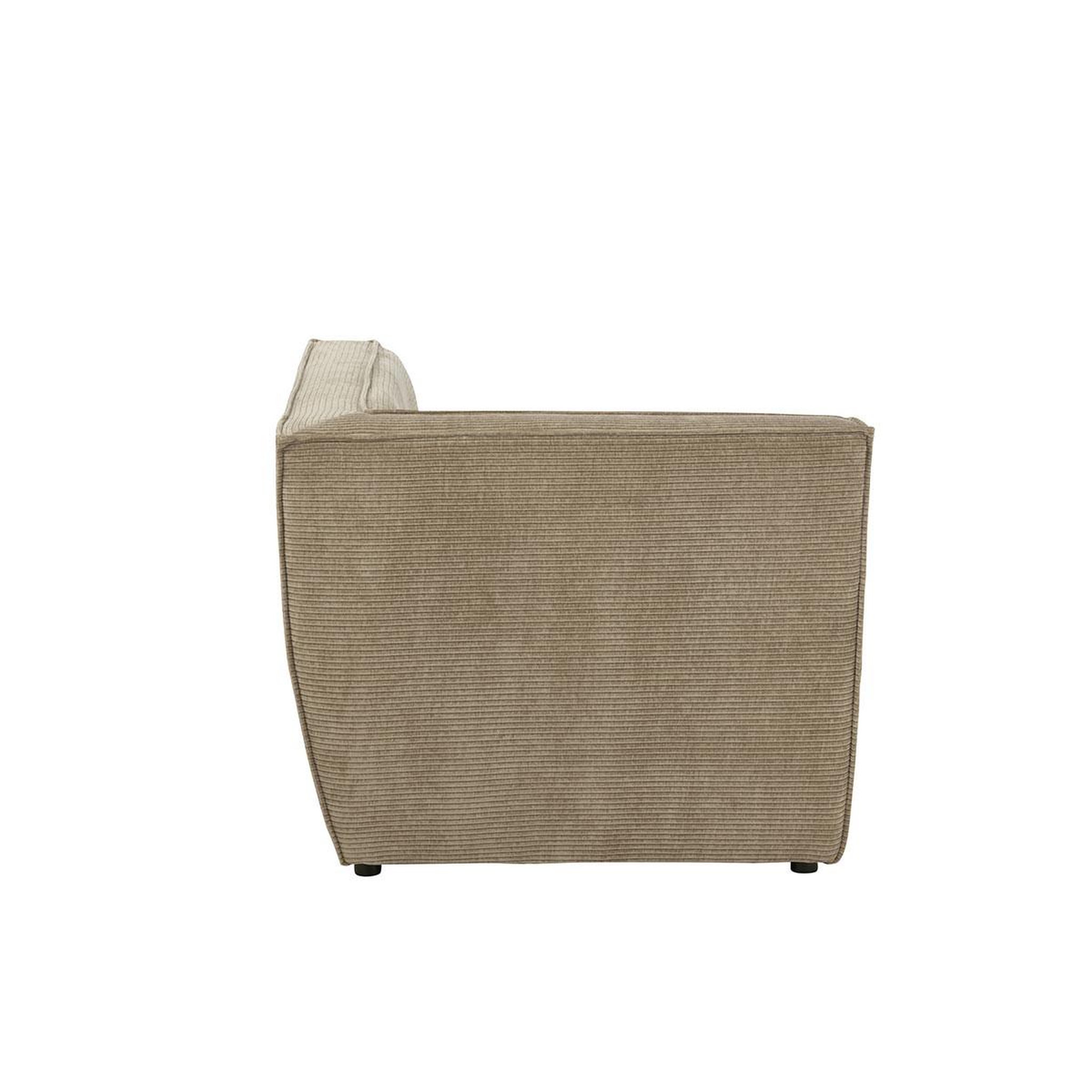 Voir la diapositive 5 : J-LINE Module canapé d'angle matelassé  grid  98cm taupe foncé