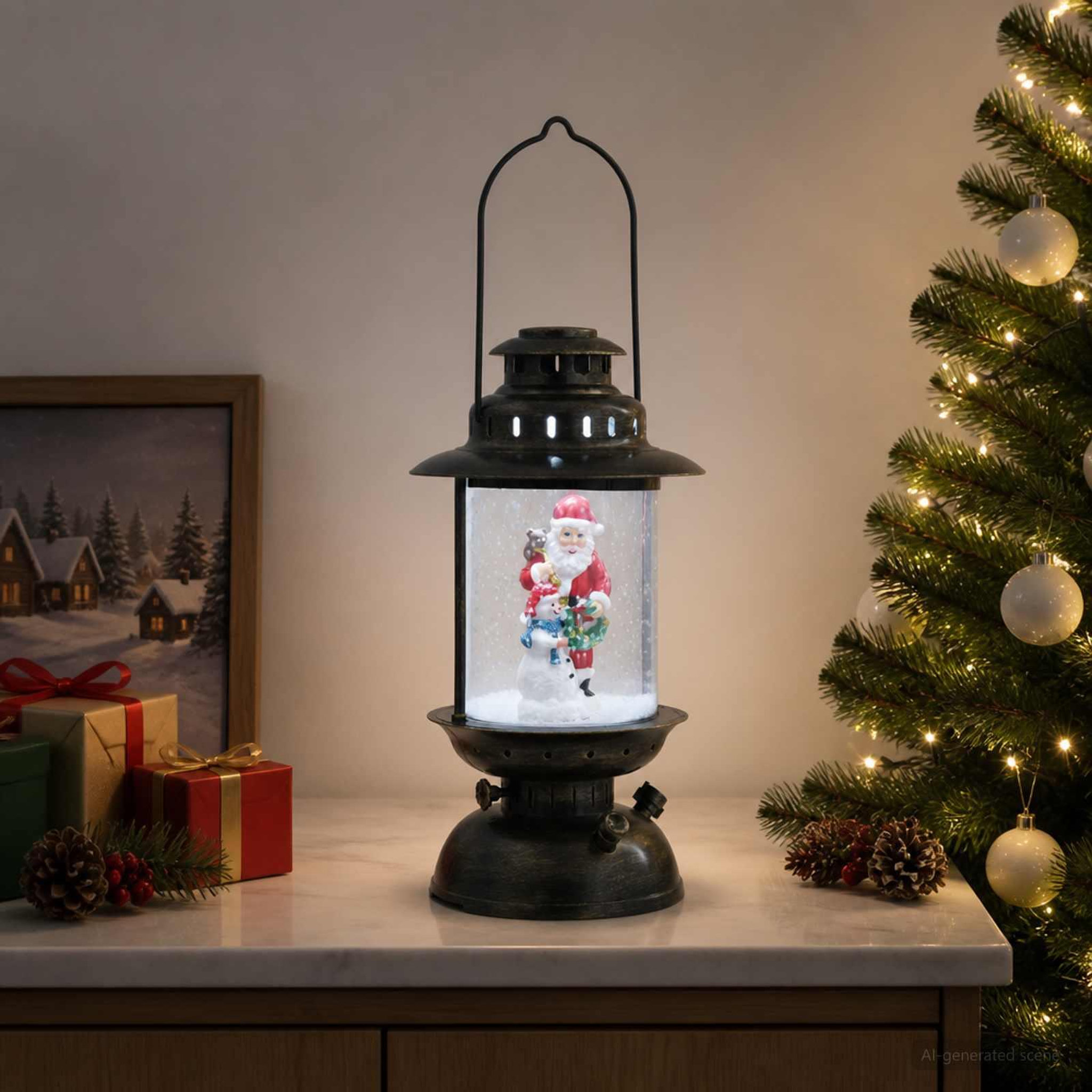 Voir la diapositive 2 : VIDAXL Christmas Lantern ESPOO Blanc froid Ø 21 x 40,5 cm