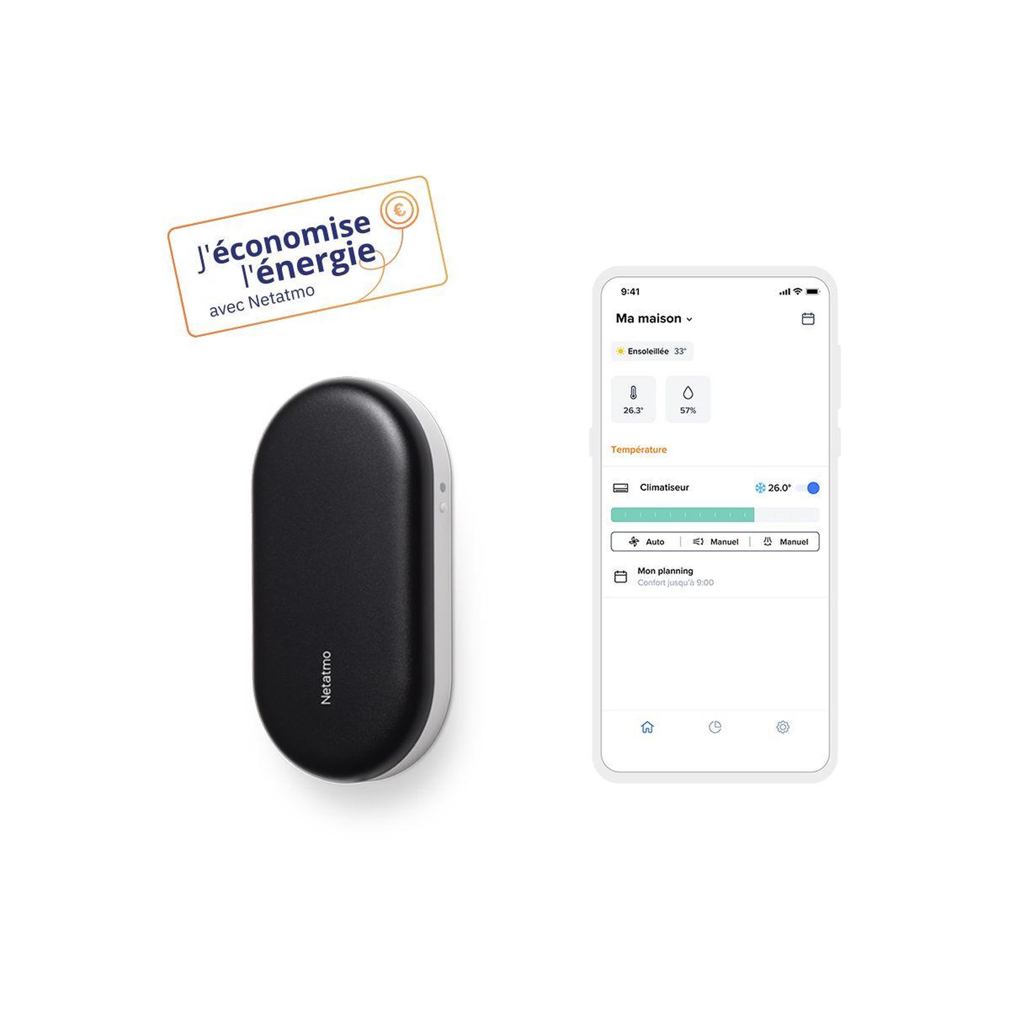 Voir la diapositive 2 : NETATMO Commande intelligente connecté pour climatiseur