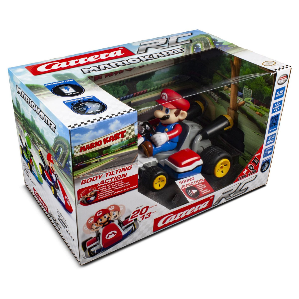 CARRERA Mario et son kart Carrera au 1/16ème radiocommandé