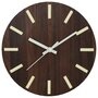 Voir la diapositive 2 : VIDAXL Horloge murale et echelles et aiguilles lumineuses marron Ø30cm