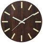 Voir la diapositive 2 : VIDAXL Horloge murale et echelles et aiguilles lumineuses marron Ø30cm