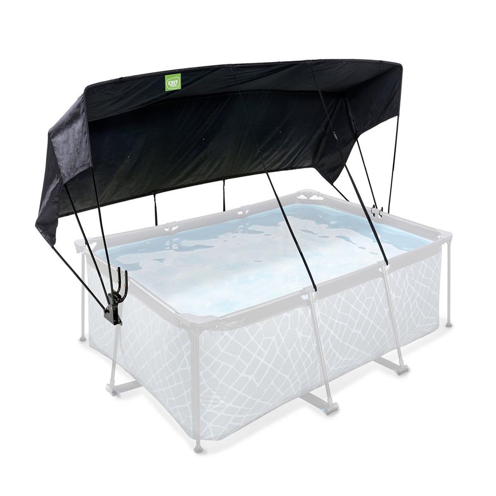 Voir la diapositive 1 : EXIT TOYS Voile d'ombrage pour piscine tubulaire rectangulaire 2,20 x 1,50 m - Exit Toys
