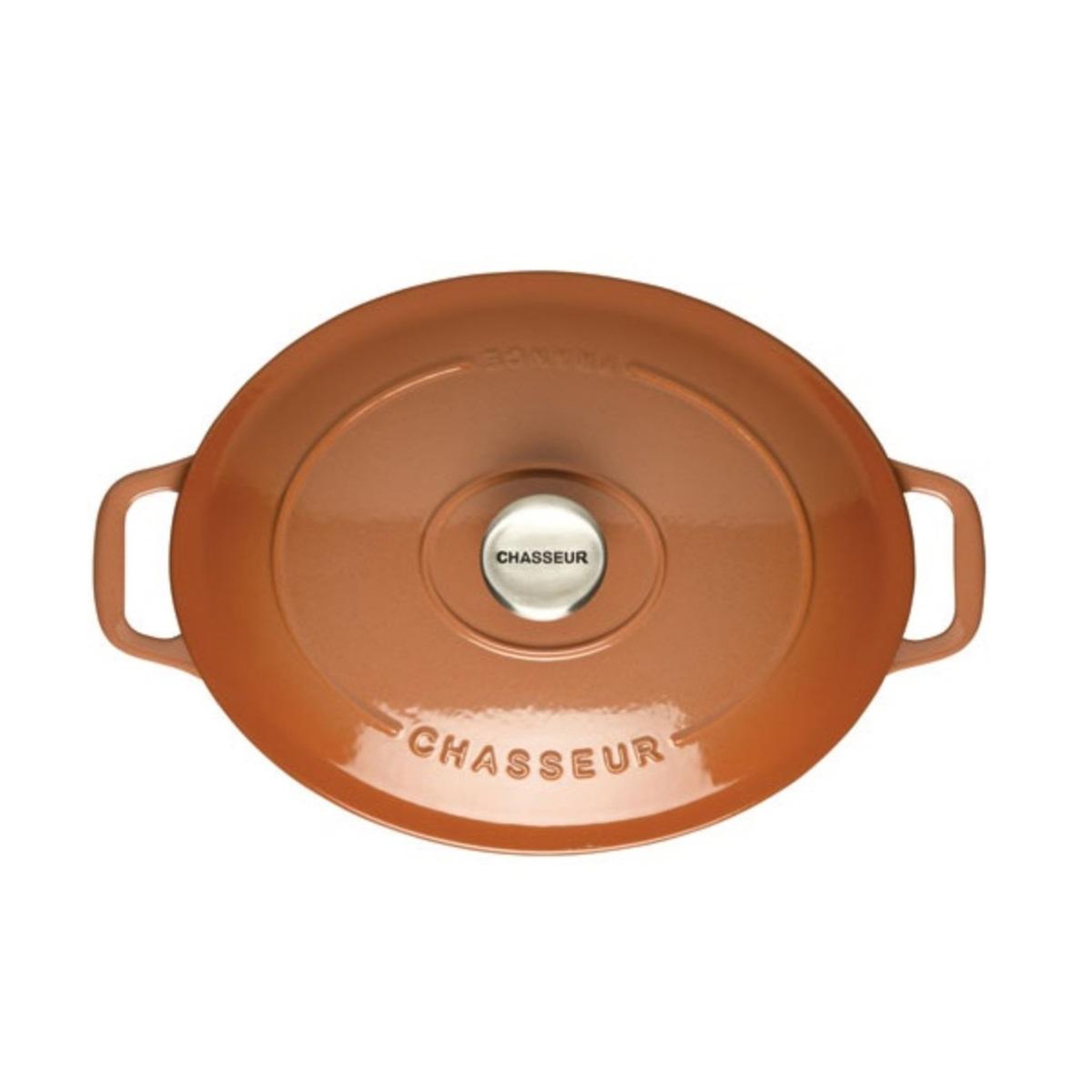 Voir la diapositive 2 : Chasseur Cocotte en fonte ovale 29 cm chestnut - puc472999