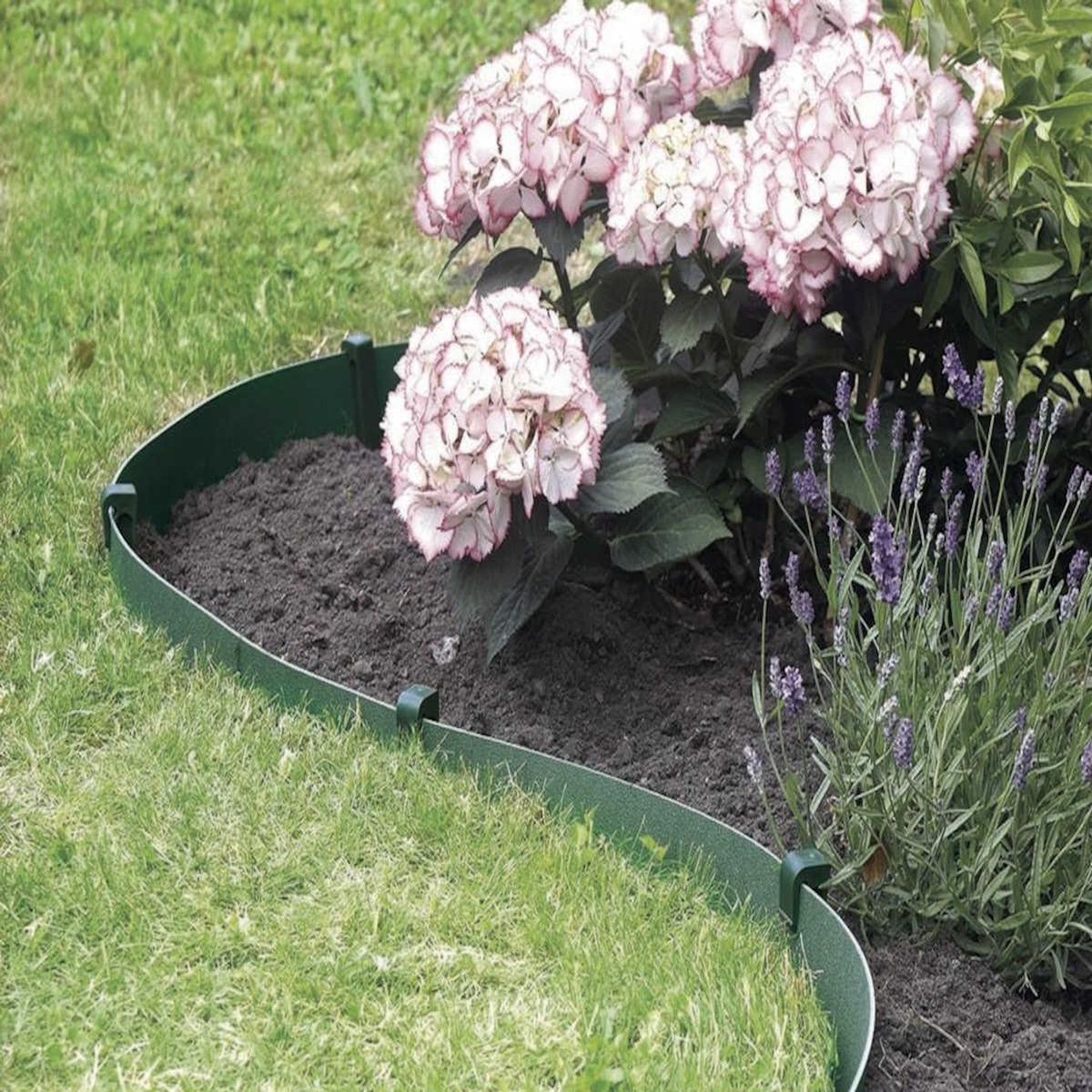 Nortene Bordure flexible en PE 100% recyclé, 10 m x 7,5 cm - Vert - Nortene